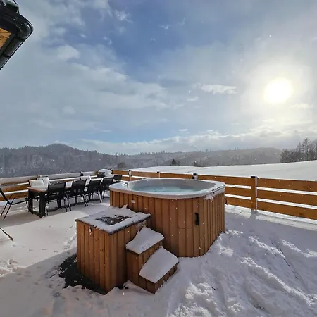 Segmenty Z Prywatnym Jacuzzi I Widokami Na Gory I Jezioro